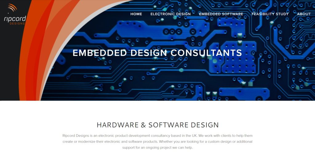 Screenshot of Ripcord Designs website