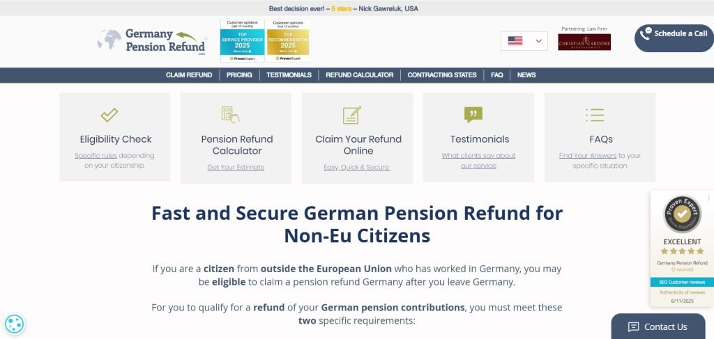 Germany Pension Refund